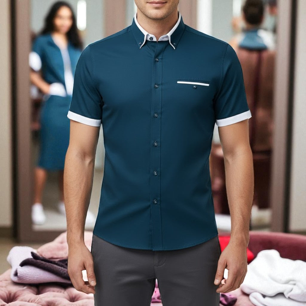 Raymond - Classic Men's Short-Sleeved Shirt for Business and Casual Wear