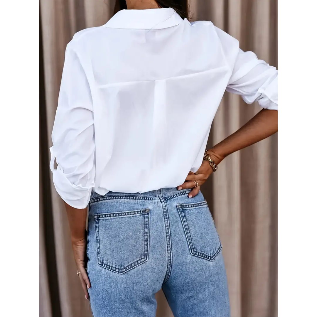 Bernice - Elegant Women's Blouse with Long Sleeves and Chic Design