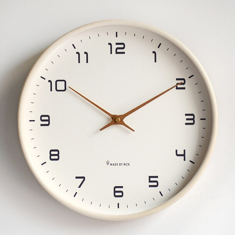 Faucetra - NordicTime Silent Wooden Wall Clock For Peaceful Homes