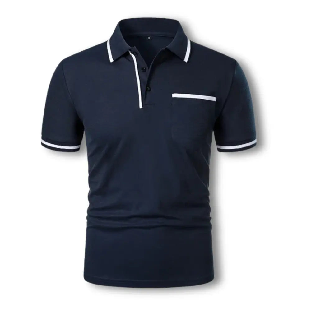 Uriel - Slim Fit Men's Polo With Contrast Trim And Pocket