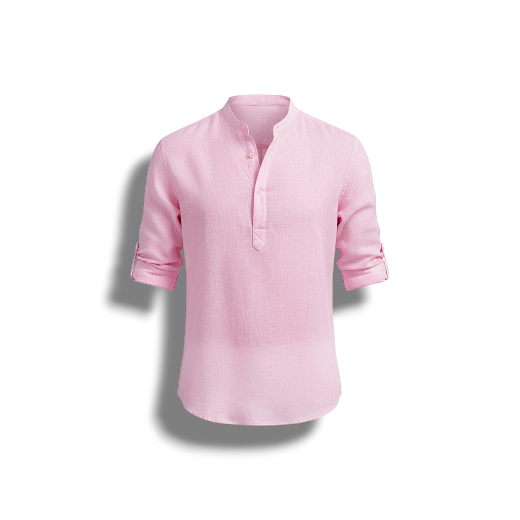 Everett - Elegant Men's Linen Shirt with Classic Collar