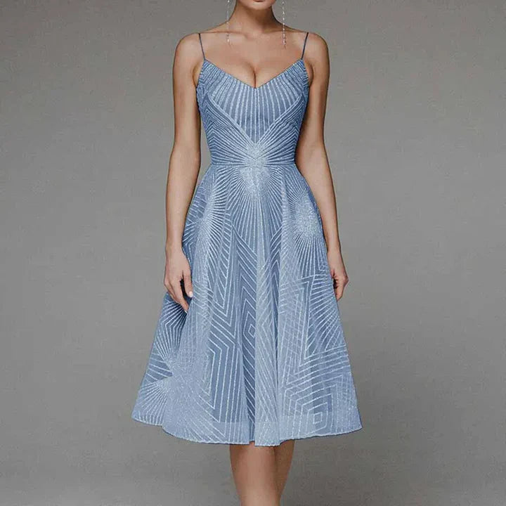 Alberta - Luxurious Women's Embroidered Soirée Dress with A-line Fit