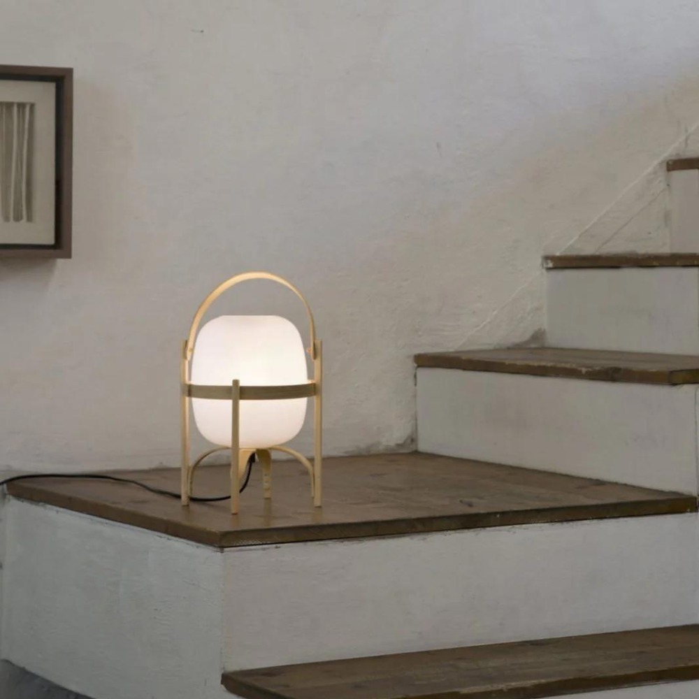 Flamevia - Wooden Lamp With Round Shade