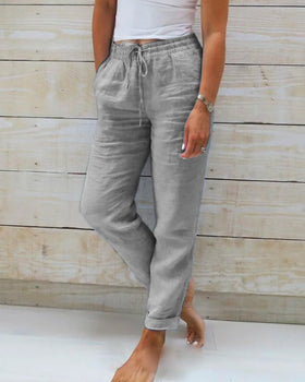 Maxie - Comfortable Linen Trousers for Women in Multiple Colors