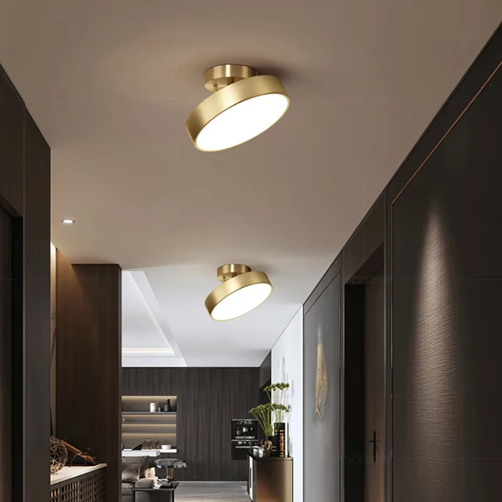 Lightura - Gold Ceiling Light Fixture With Modern Round Design