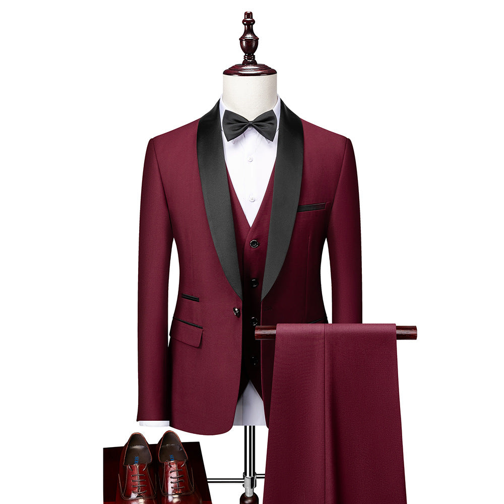 Finnick - Stylish 3-Piece Slim Fit Suit Set for Men in High-Quality Wool