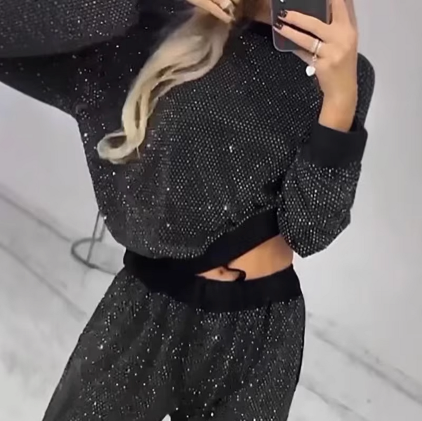 Sorsha - Elegant Sequin Sweater and Pants Set for a Chic Look