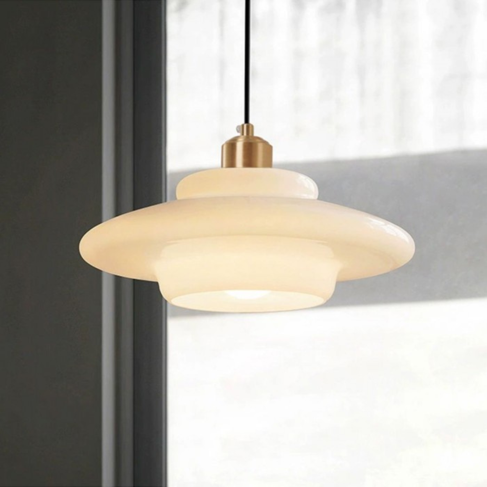 Flamora - Art Deco Pearl Pendant Lamp With Soft Ambient Glow