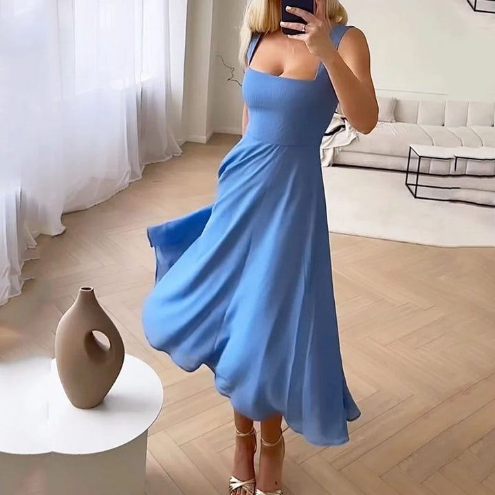Arantxa- Elegant Sleeveless Solid Color Dress for Women