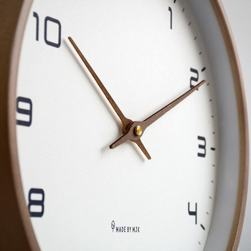 Faucetra - NordicTime Silent Wooden Wall Clock For Peaceful Homes