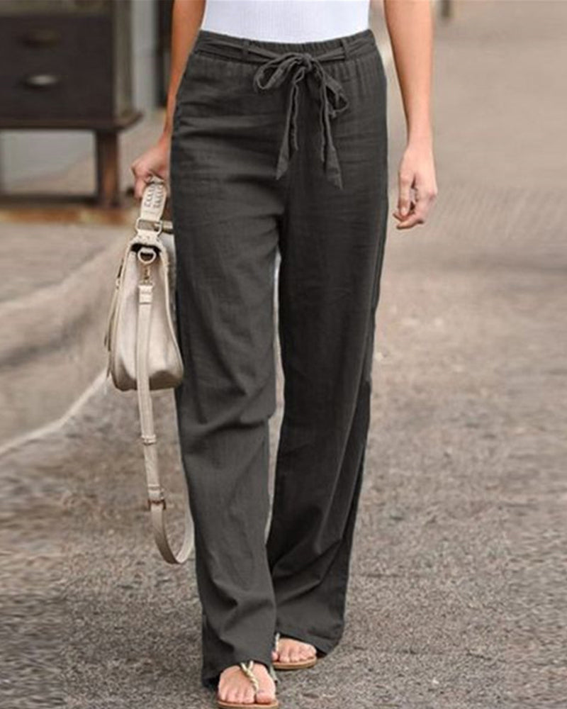 Dell - Comfortable Women's Trousers with Elastic Waistband