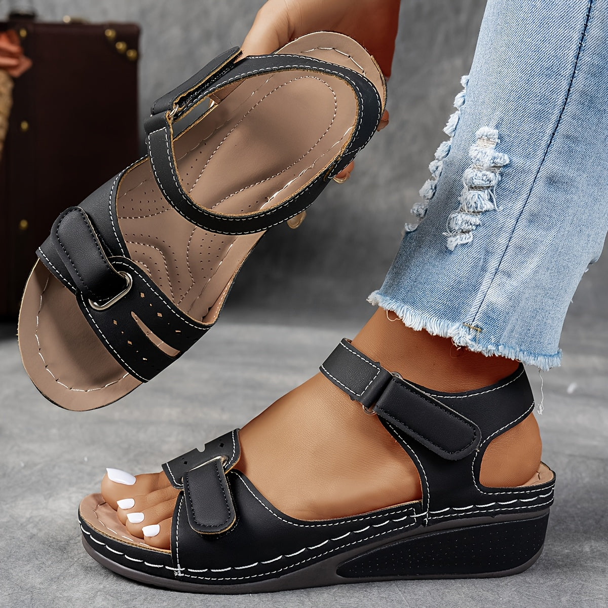 Electra - Women's Orthopedic Comfort Sandals With Straps