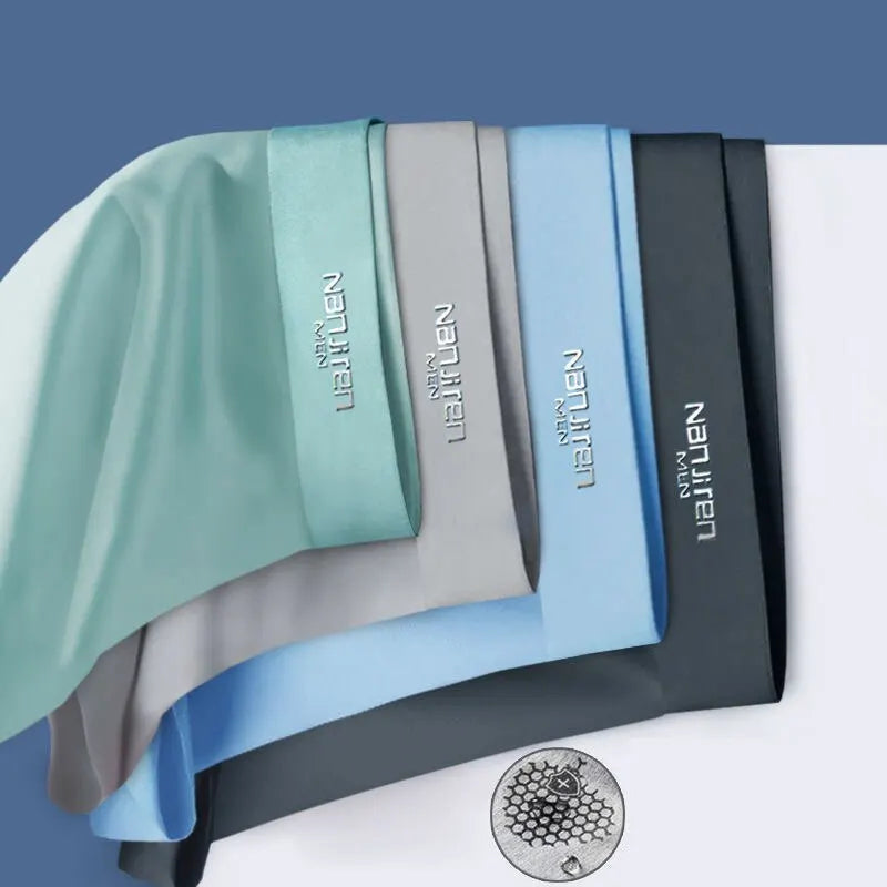 Xavier - FrostFlex Ice Silk Boxer Shorts Set For Men Four Pack