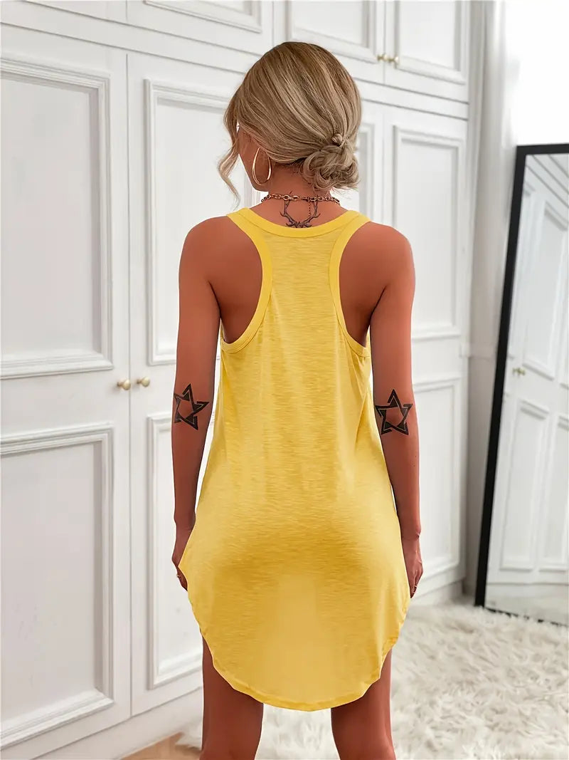 Janice - Lightweight Cotton Sleeveless Tank Top with Racerback Design