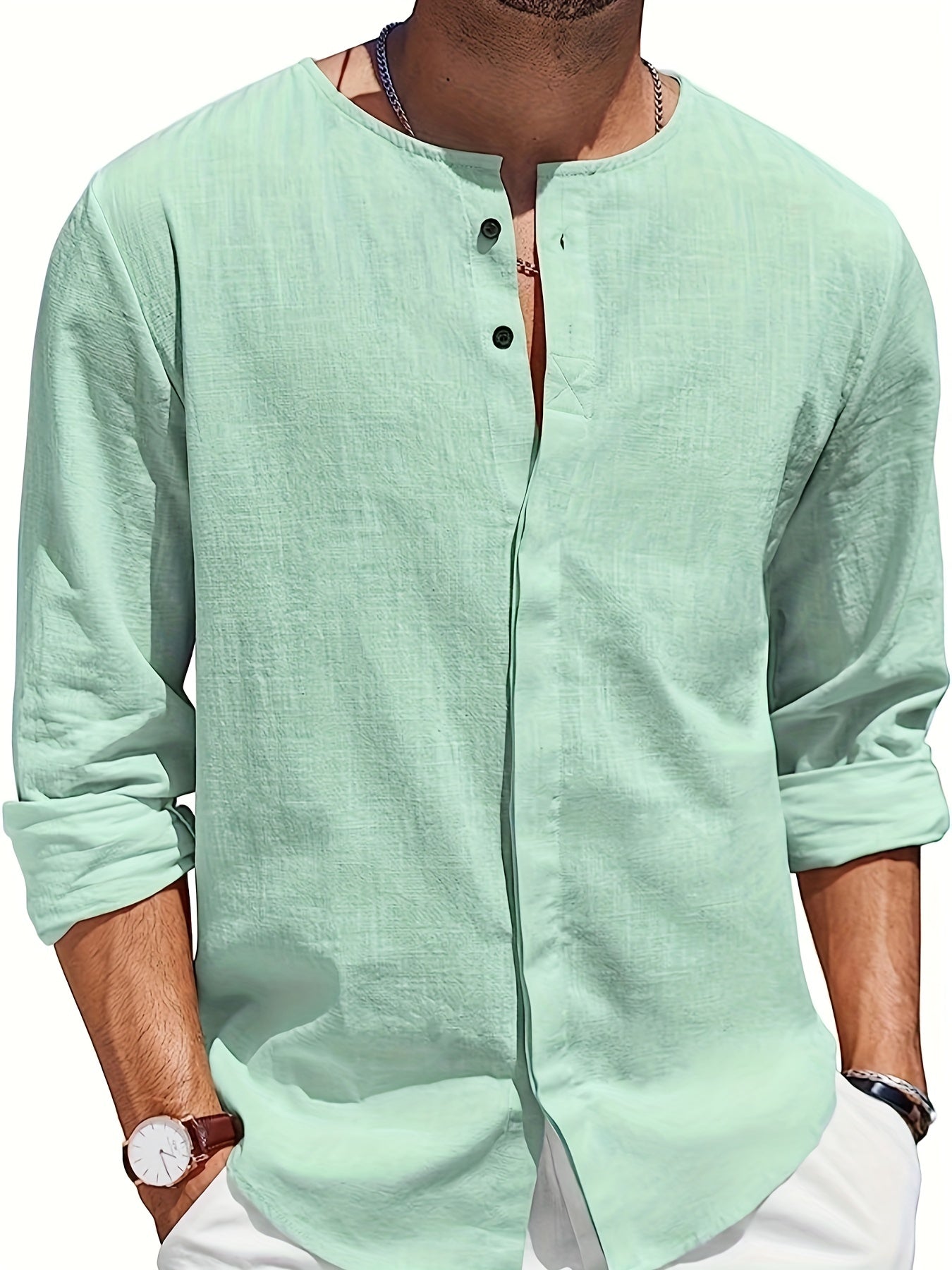 Aidan - Stylish Linen Beach Shirt for Men in Classic Colors