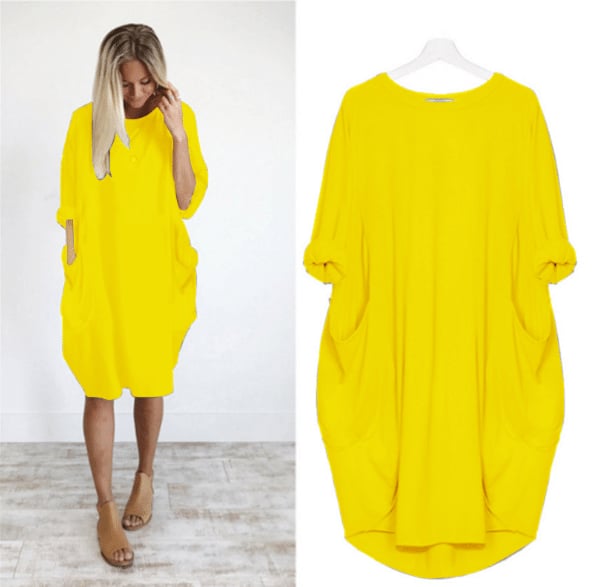 Aerith - Stylish and Comfortable Casual Women's Dress with Pockets