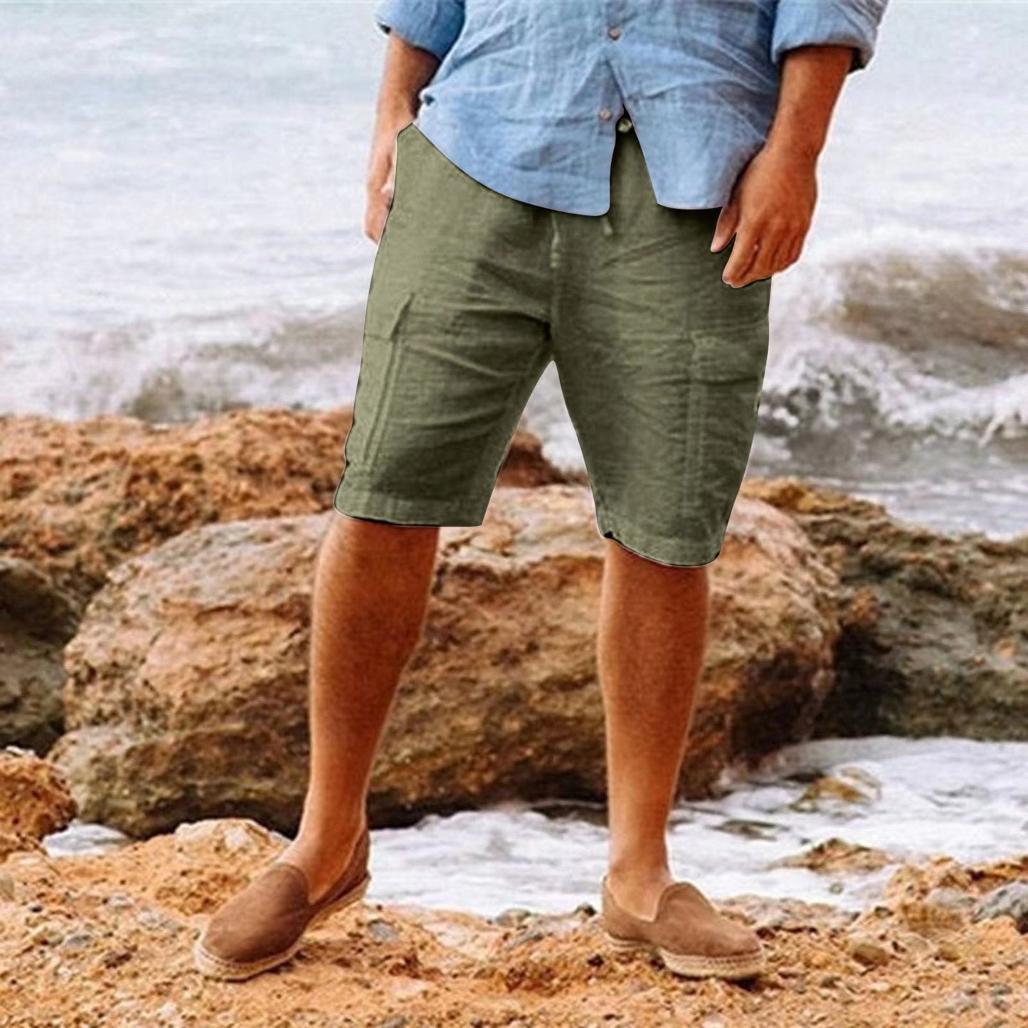 Daveney - Comfortable Men's Linen Shorts for Summer Adventures
