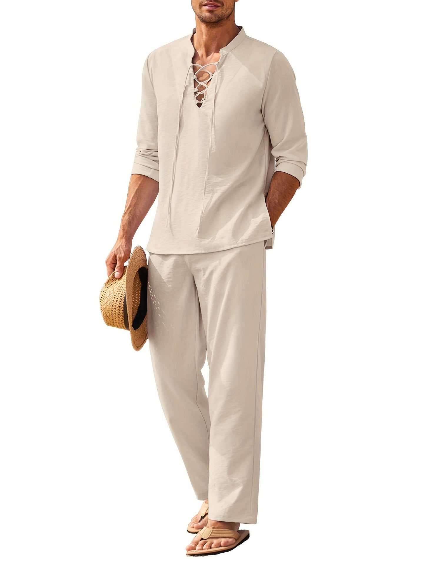 Maxwell - Lightweight White Linen Set for Stylish Summer Wear
