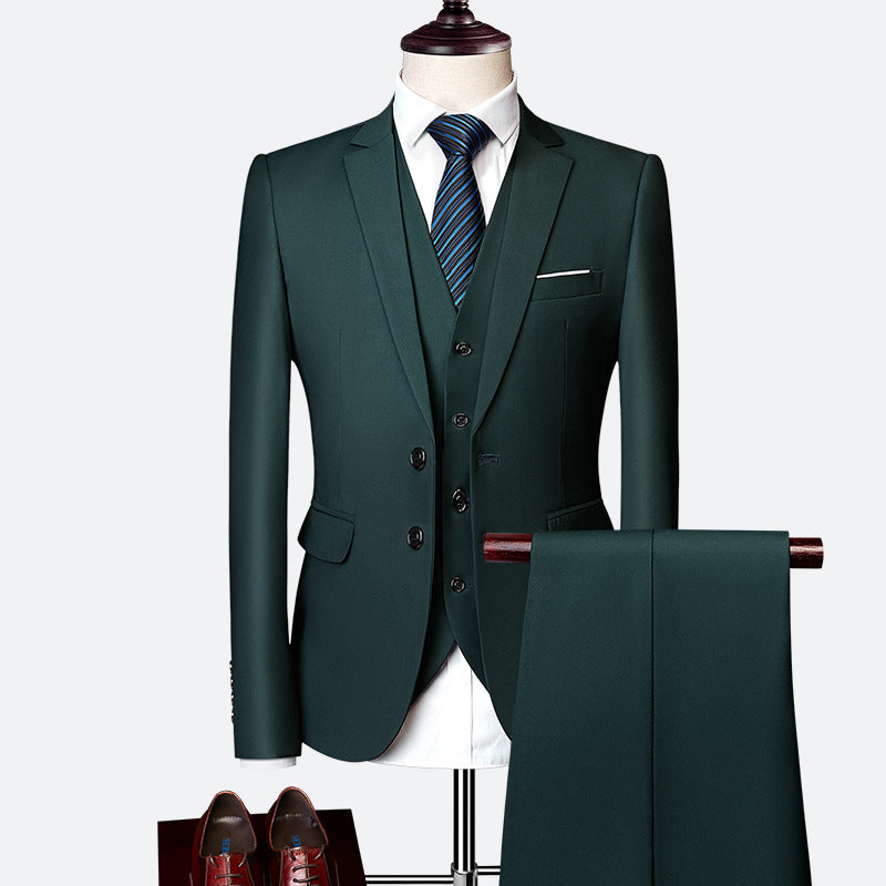 Dean - Elegant 3-Piece Formal Men's Suit Set for Business and Weddings
