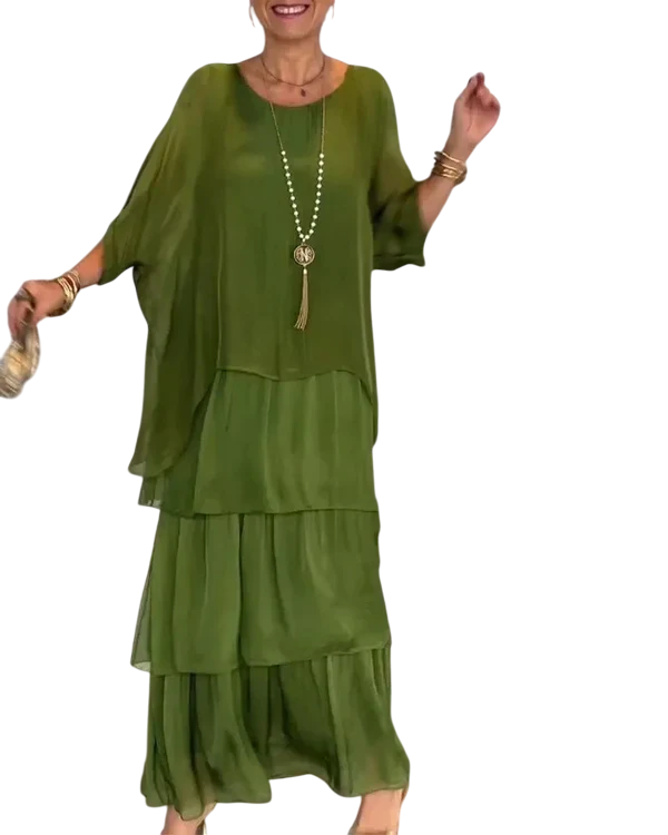 Astra - Elegant Multi-Layered Chiffon Dress for Special Occasions
