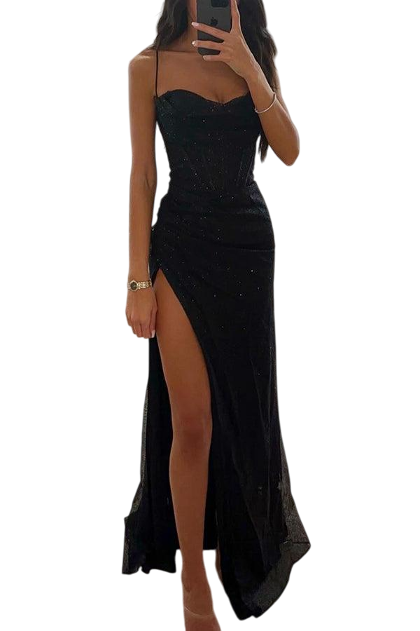 Tahlia - Stunning Women's Evening Gown with Sweetheart Neckline and High Slit
