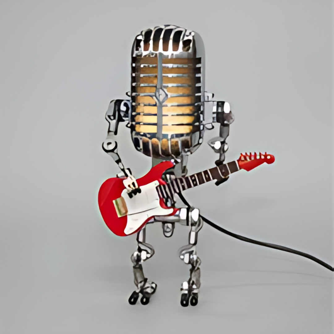 Shinalis - Omvix Robot Table Lamp With Guitar Adjustable Light Home