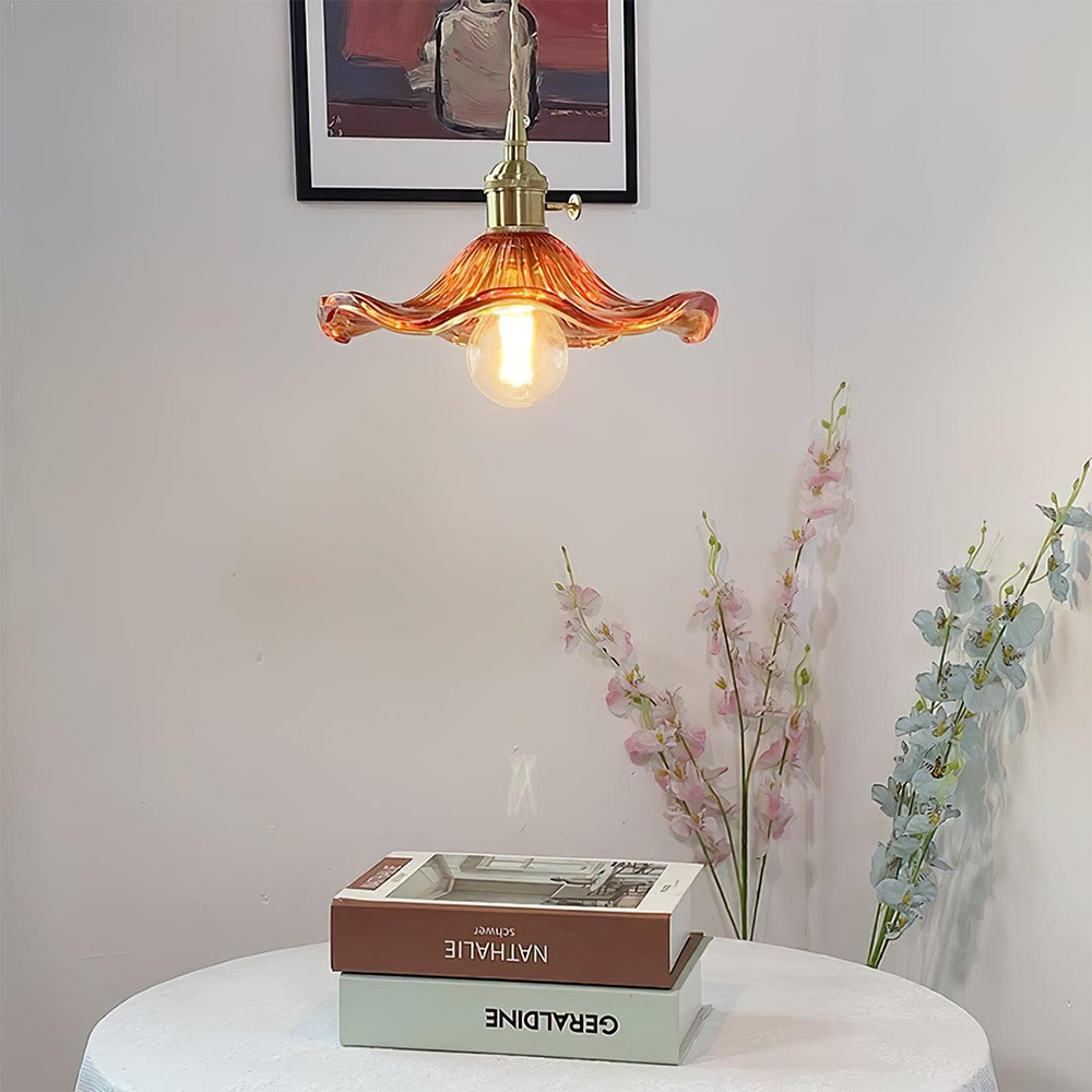 Glowura - Hibiscus Glass LED Pendant Lamp Elegant Home Accent Style