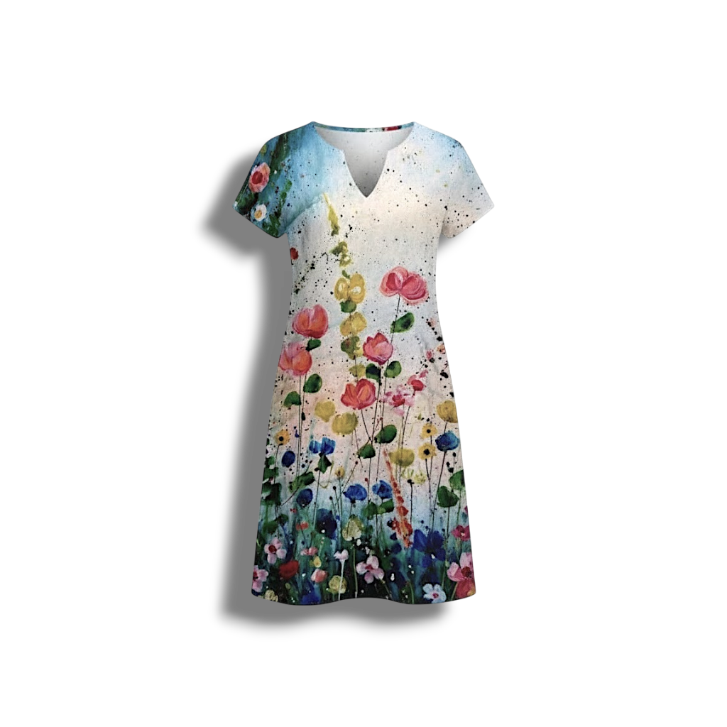 Dorothy - Floral Print Women's Dress for Everyday Elegance
