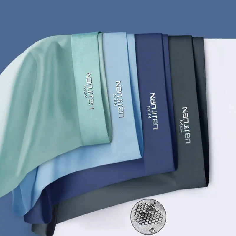 Xavier - FrostFlex Ice Silk Boxer Shorts Set For Men Four Pack