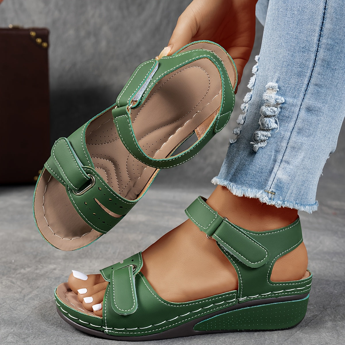Electra - Women's Orthopedic Comfort Sandals With Straps