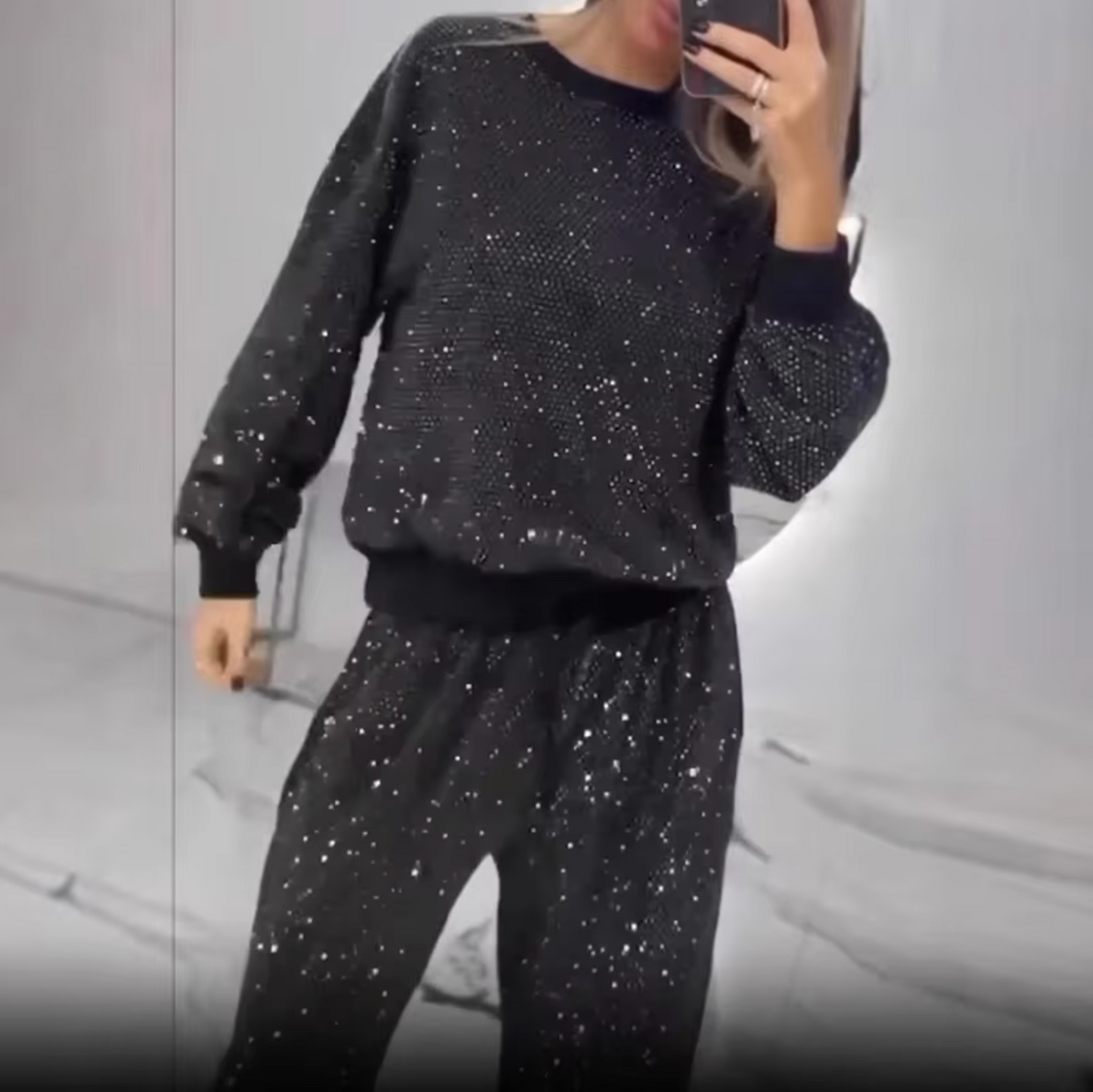 Sorsha - Elegant Sequin Sweater and Pants Set for a Chic Look