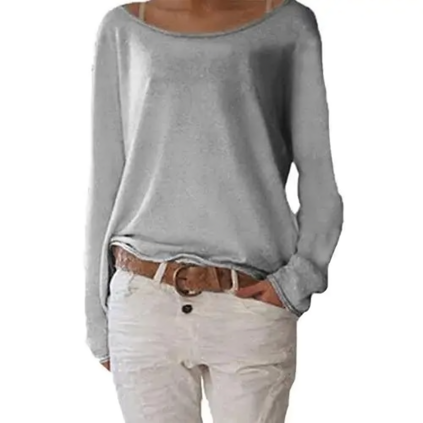 Tabby - simple long sleeve T shirt for casual women