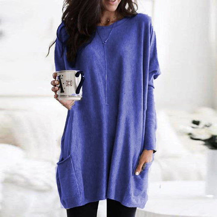 Zella - Stylish Women's Sweater with Pockets and Relaxed Fit