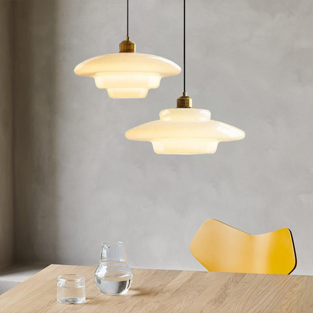 Flamora - Art Deco Pearl Pendant Lamp With Soft Ambient Glow