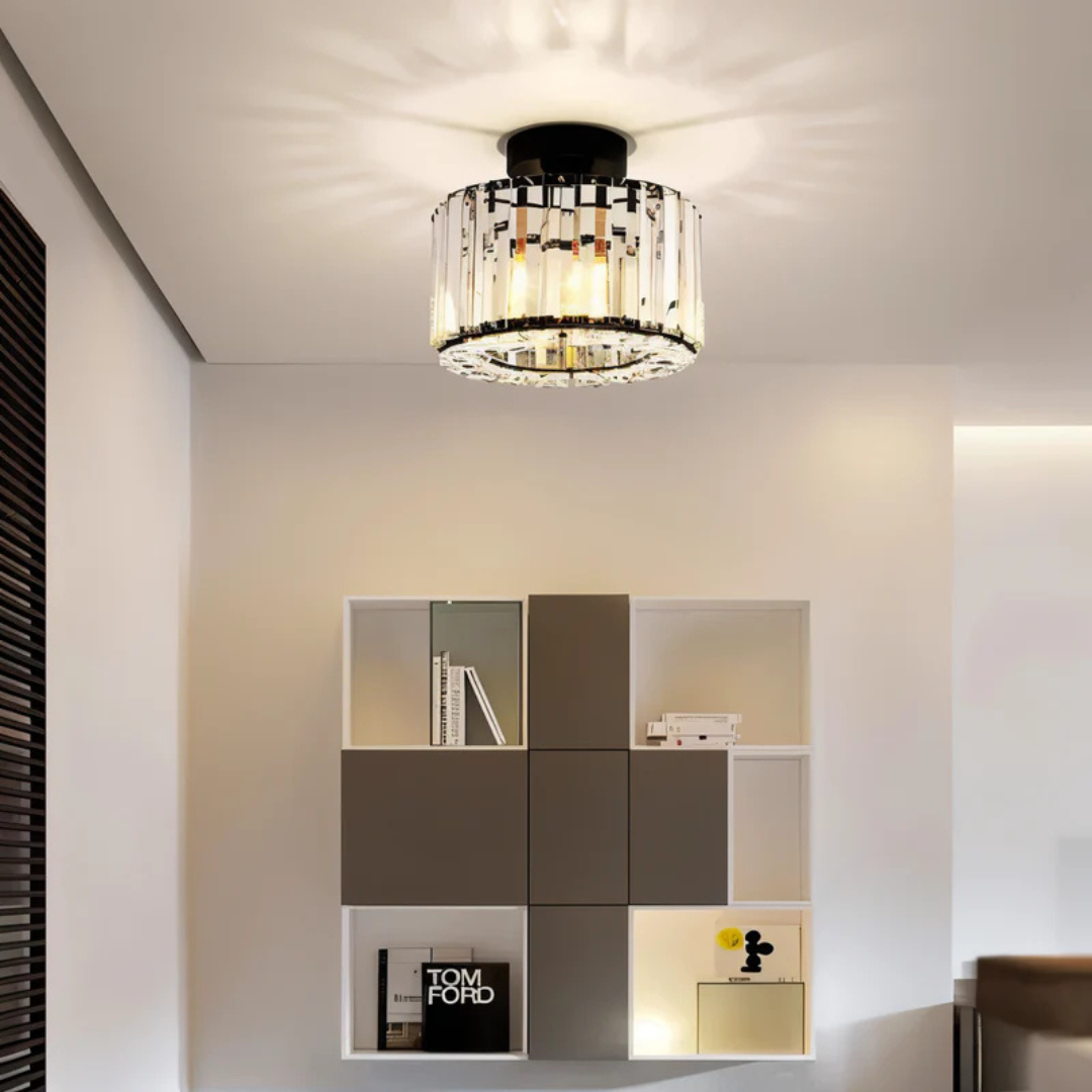 Sparkora - Luxe Crystal Ceiling Lamp With Sparkling Finish