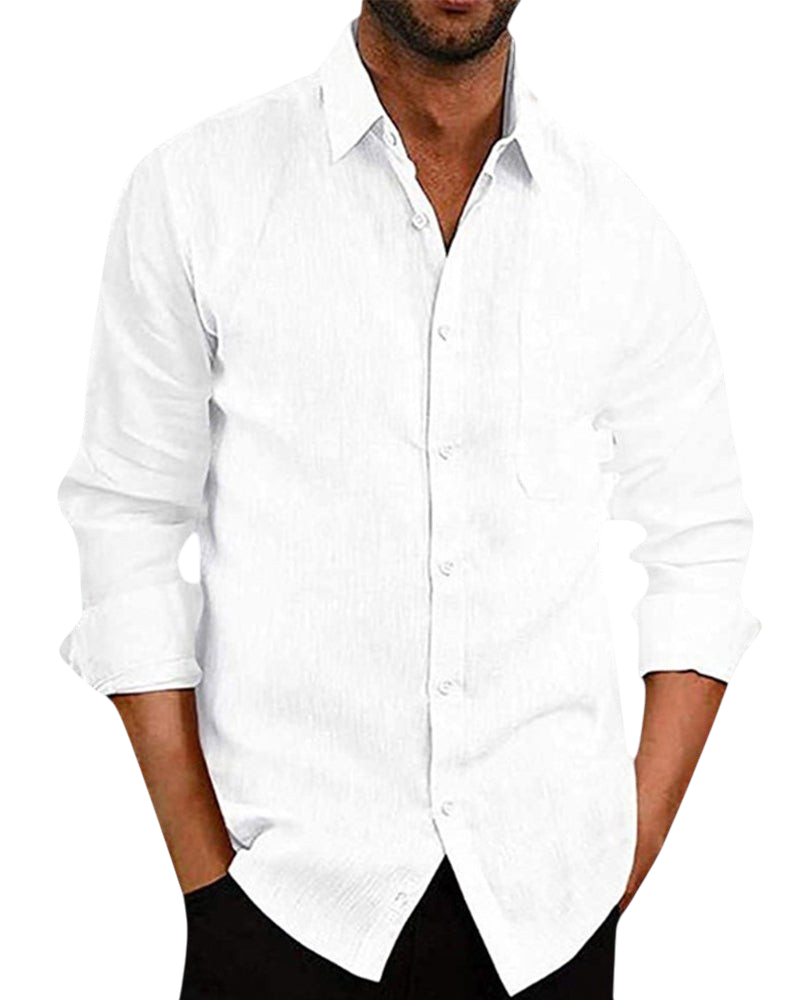 Ned - Stylish Men's Long-Sleeved Shirt for Casual Elegance