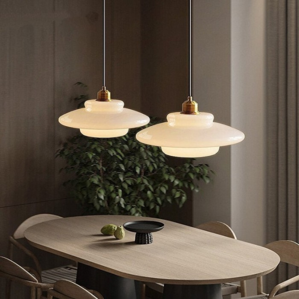 Flamora - Art Deco Pearl Pendant Lamp With Soft Ambient Glow