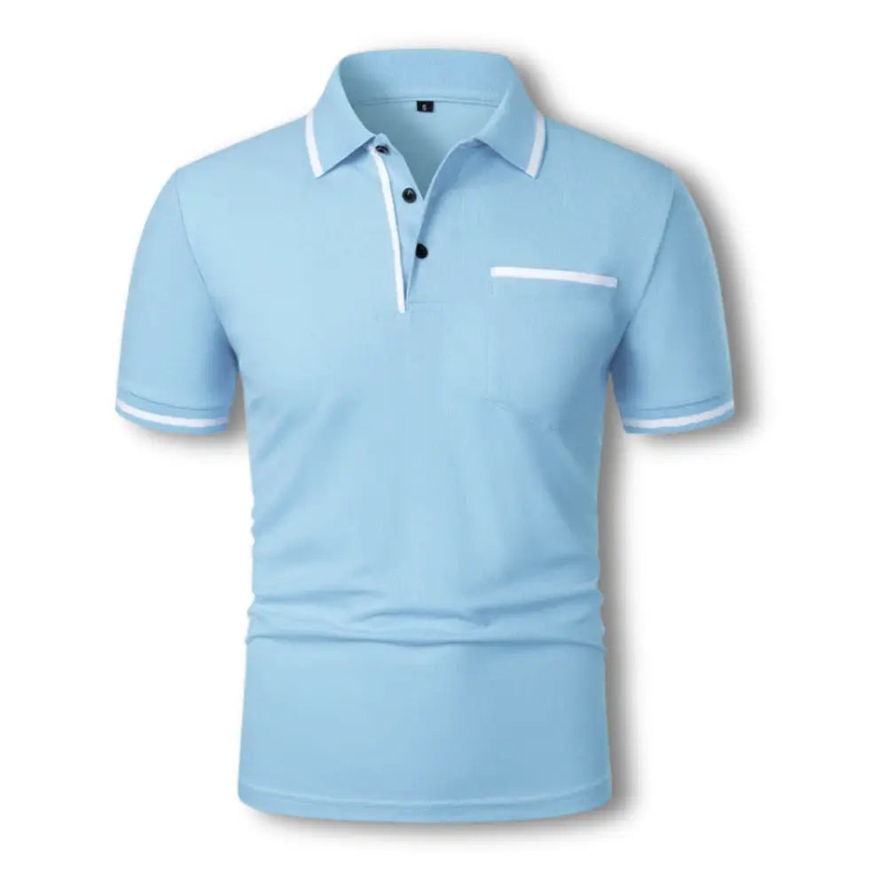 Uriel - Slim Fit Men's Polo With Contrast Trim And Pocket