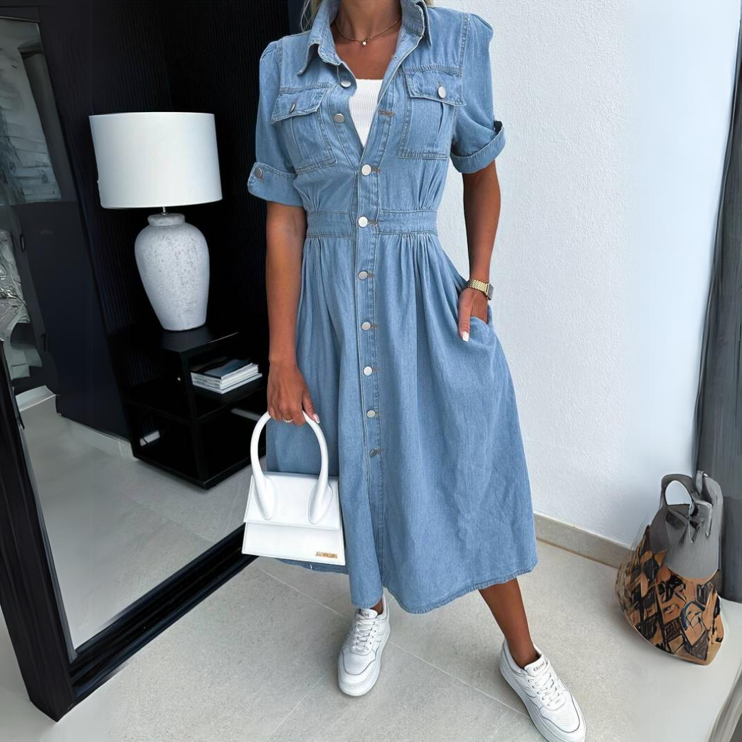 Quinnlyn - Chic Denim Dress for Modern Elegance and Versatility