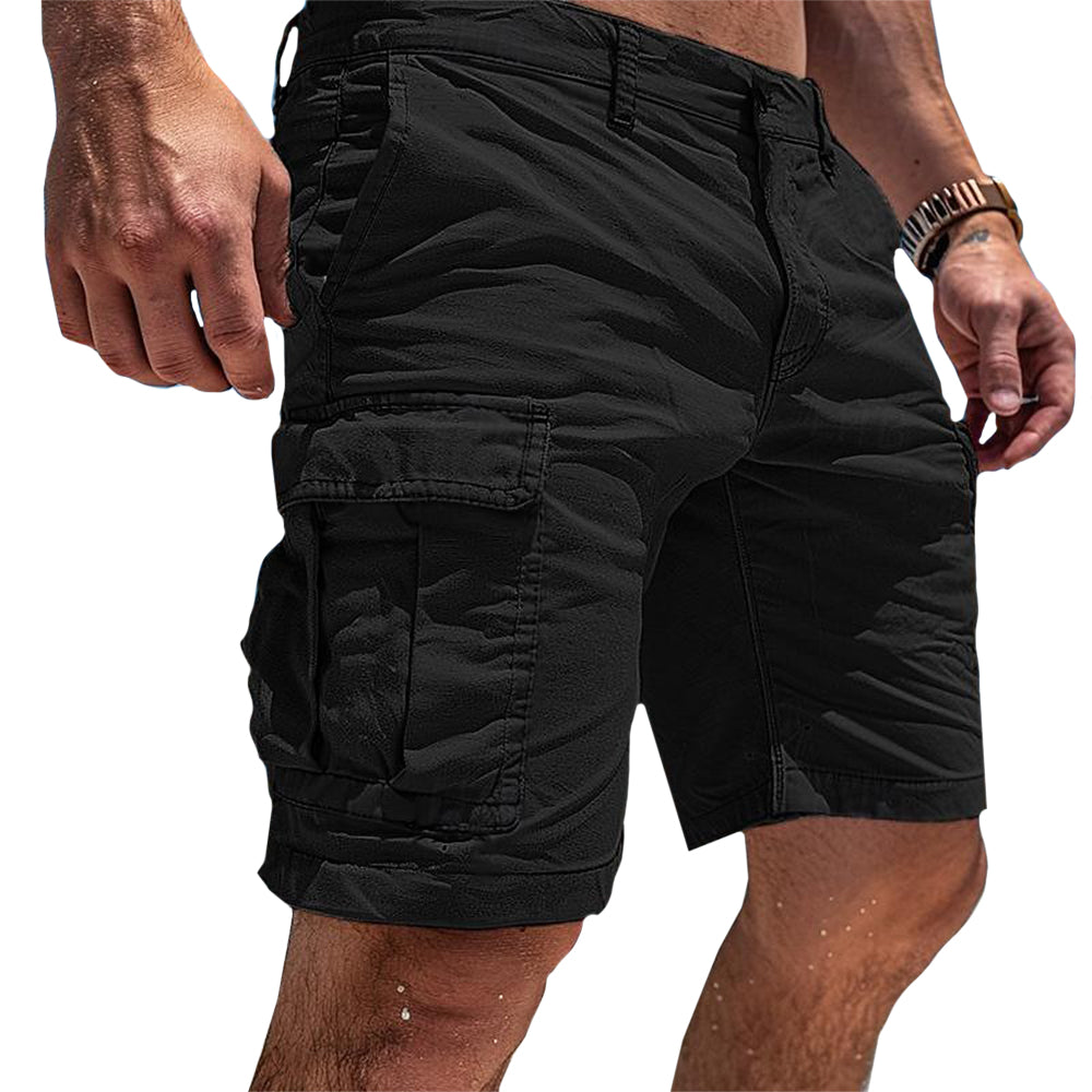 Roland - Mens Lightweight Cotton Cargo Shorts With Multiple Pockets