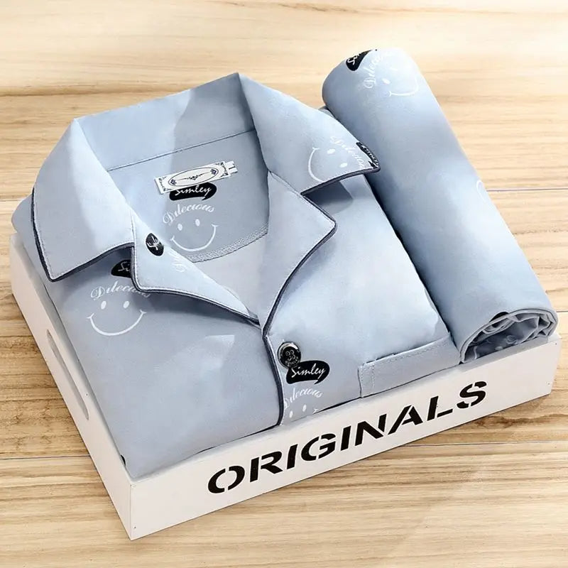 Alan - Comfortable Men's Pyjama Set with Shirt and Button Closure