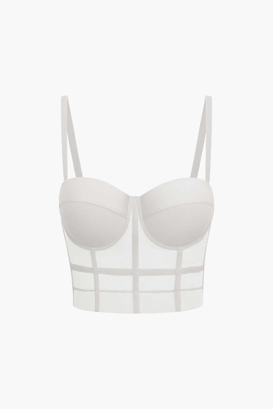 Chessa - Seductive Mesh Bustier Top with Underwire for a Feminine Look