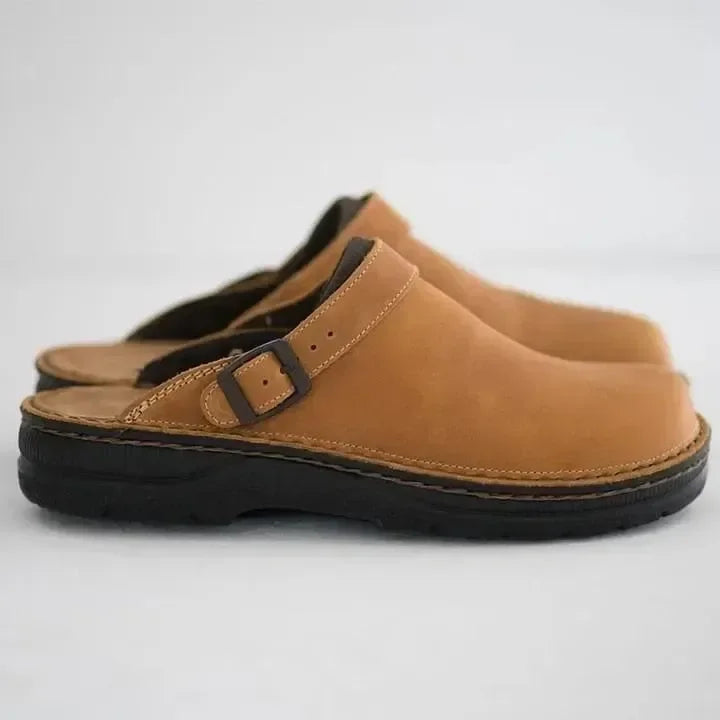 Ned - Comfortable Orthopedic Leather Mules for Men
