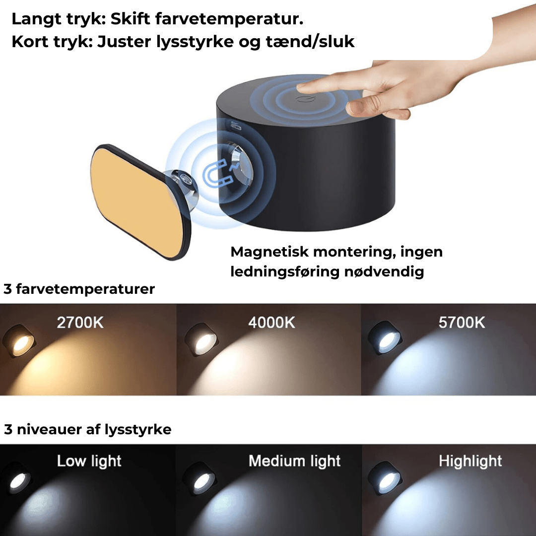 Aurora - Versatile Flexilight 360 Degree Wireless Rechargeable Wall Lamp