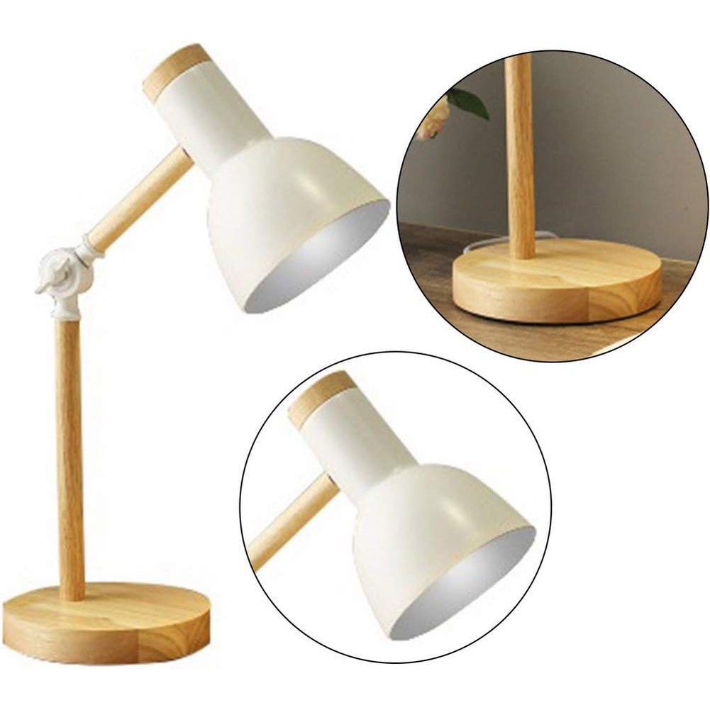Sparkora - Wooden Adjustable Table Lamp Nordic Style Colourful Finish