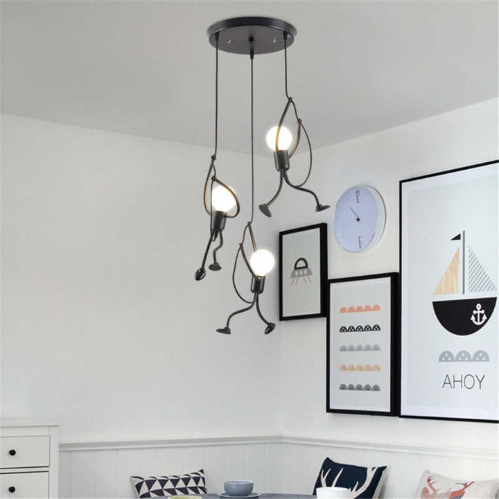 Serava - Playful Doll Pendant Lamp Retro Hanging Light Fixture