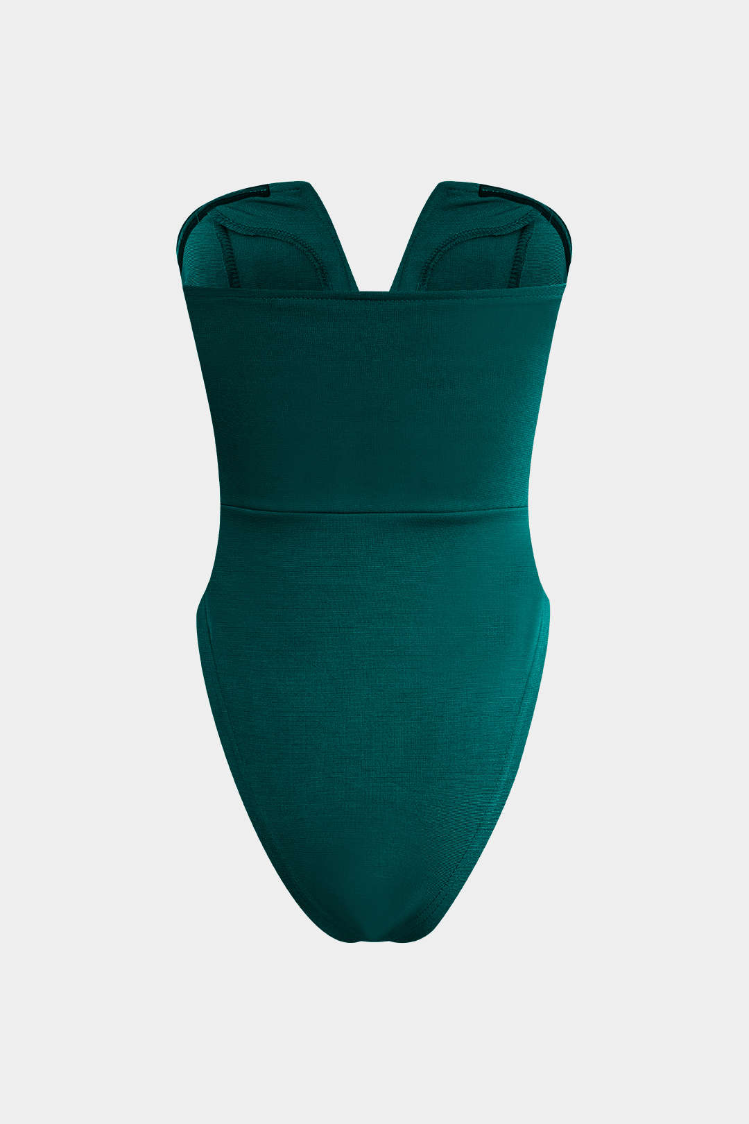 Abbie - Basic V-neck Strapless Bodysuit for Effortless Style