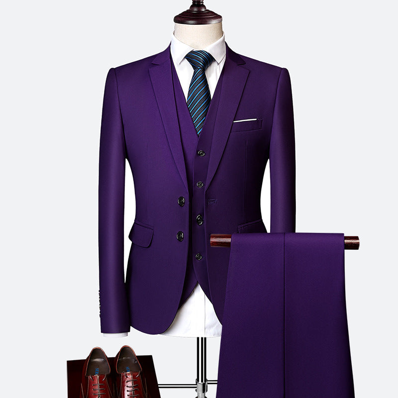 Dean - Elegant 3-Piece Formal Men's Suit Set for Business and Weddings