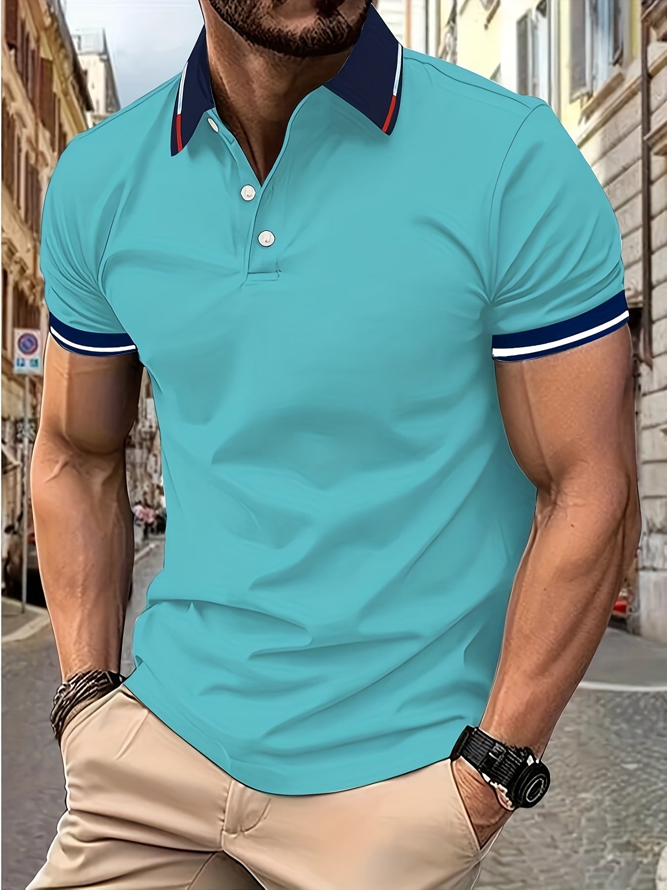 Archer - Breathable Men's Polo Shirt for Summer Elegance
