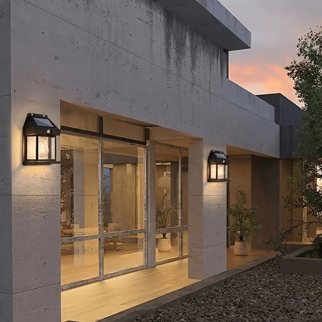 Brillence - Modern Solar Wall Lantern Waterproof With Motion Sensor